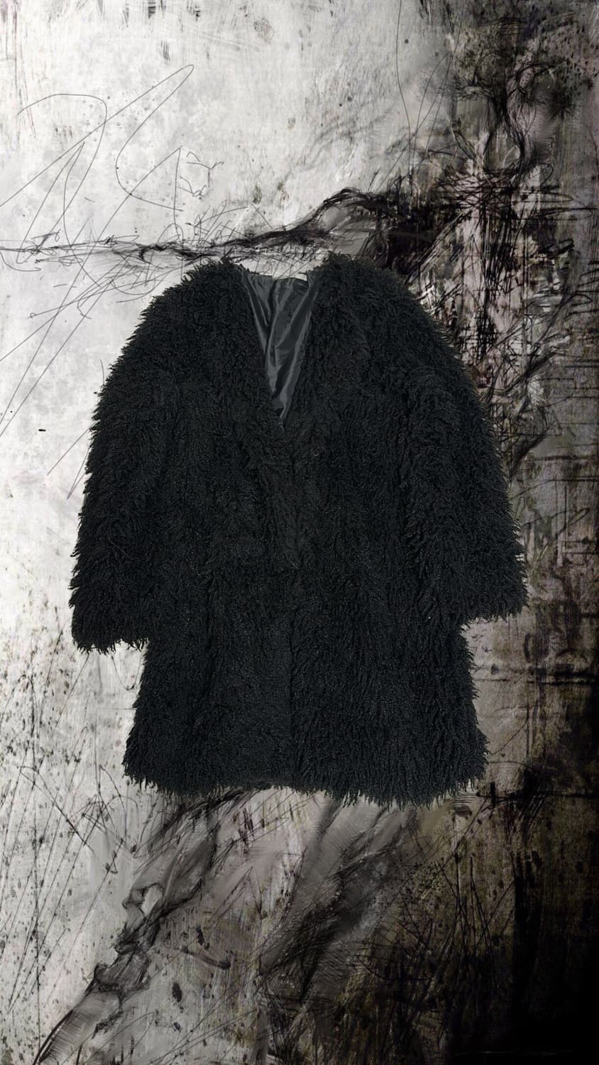 Black Fur Long Cardigan 상품이미지1