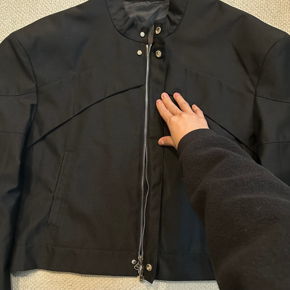 논노드 nonnod 크롭 라이더 자켓 상품이미지5