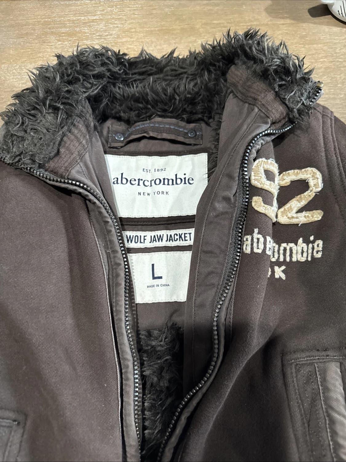 아베크롬비 앤 피치 울프죠 퍼 후드 집업 자켓 상품이미지3