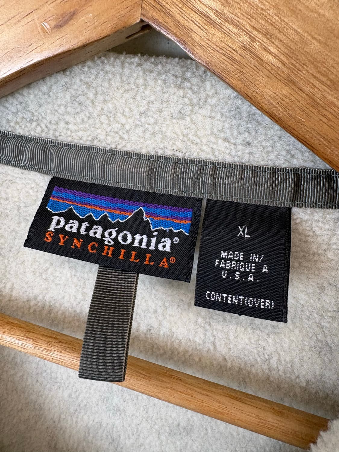 파타고니아 90s USA 신칠라 오트밀 그린 상품이미지8