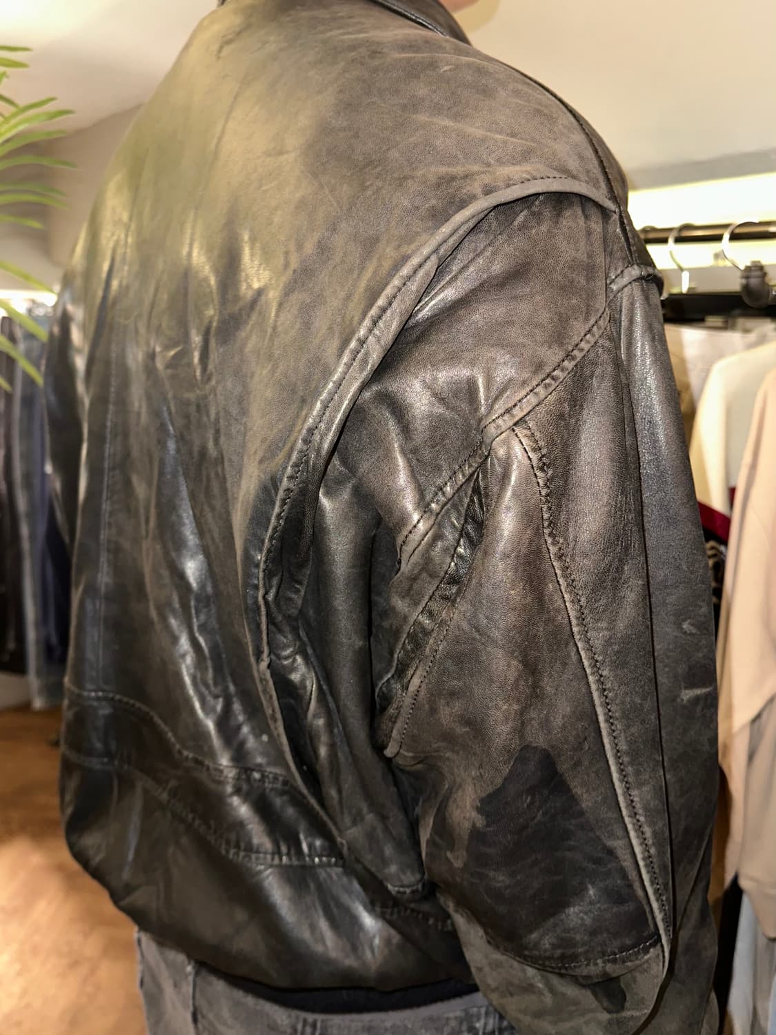 90’s Japanese shell-leather A-2 jacket 상품이미지10