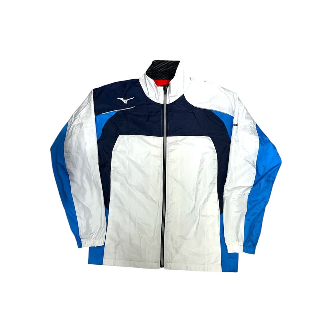 빈티지 화이트 블루 라인 바람막이 자켓 L 상품이미지5