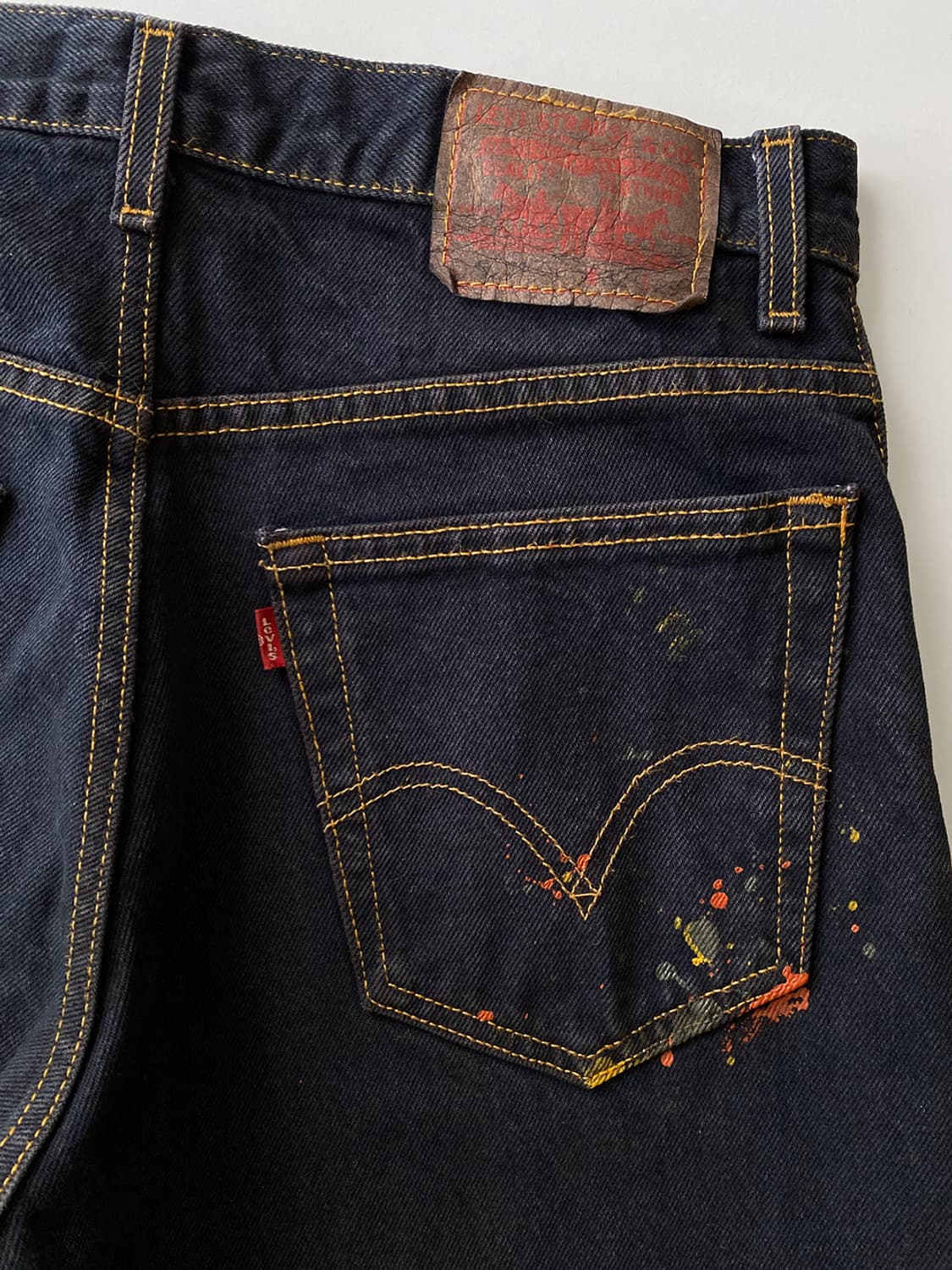 리바이스 517 다잉 페인팅 블랙 데님 팬츠 상품이미지7