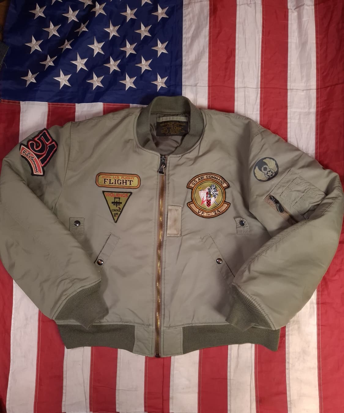 밀리터리 USA MA-1 TYPE 엠브로이드 항공자켓 상품이미지3