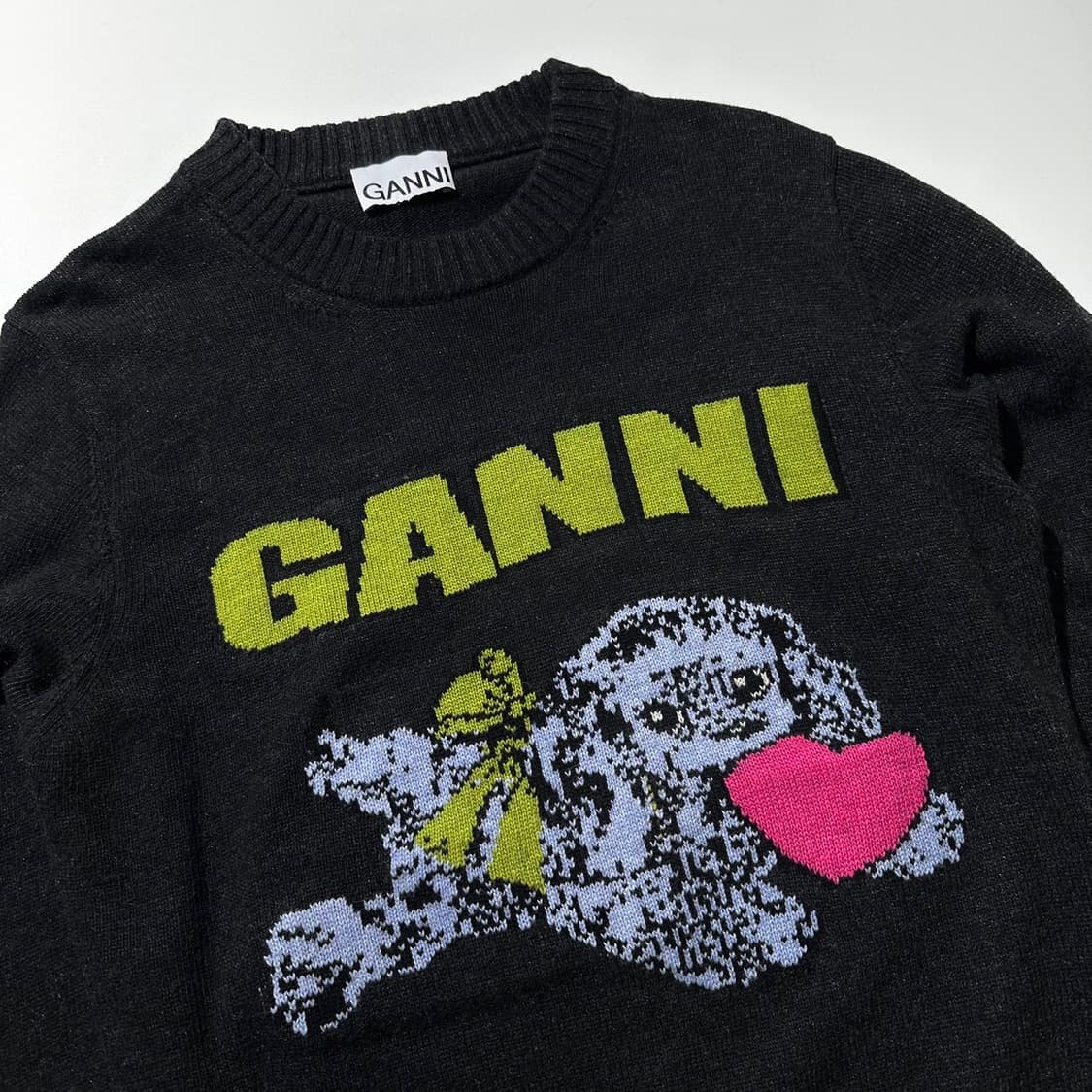 가니 퍼피 로고 크루넥 니트 스웨터 상품이미지4