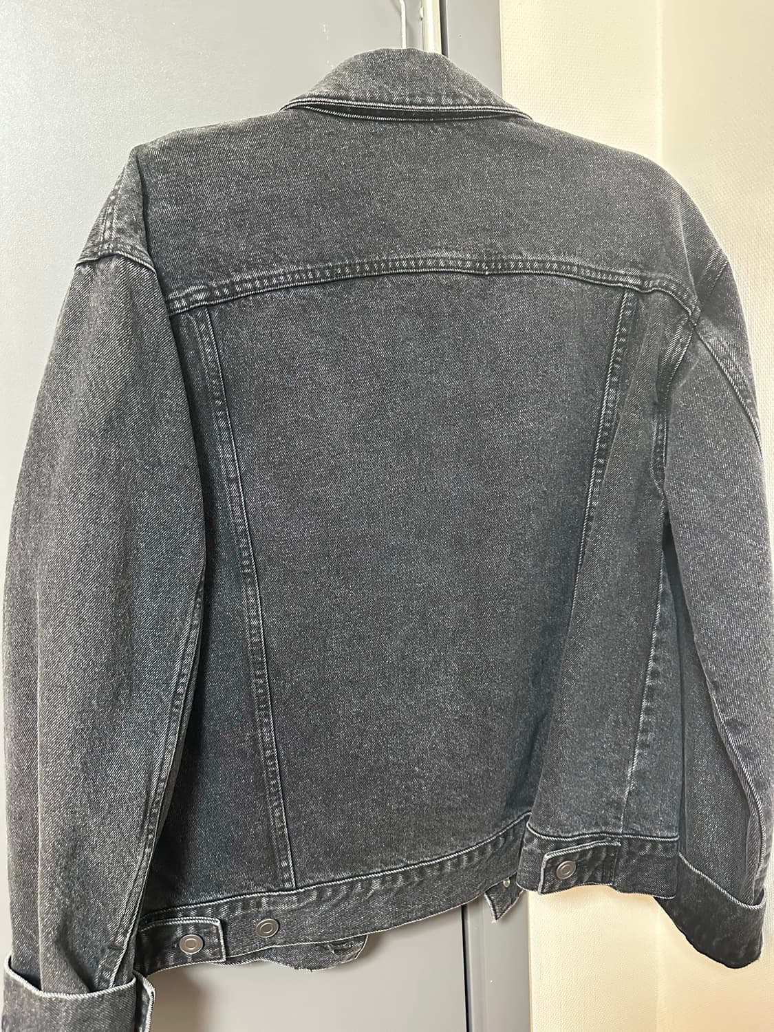 브랜디드 블랙 데님 자켓 상품이미지3