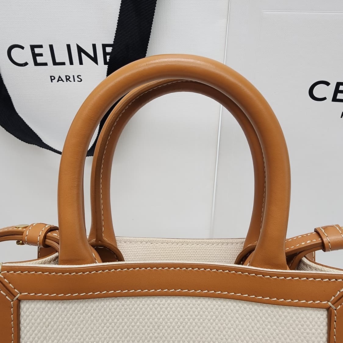 전시품급 셀린느 카바스 미니 버티컬 토트백 숄더백 상품이미지2