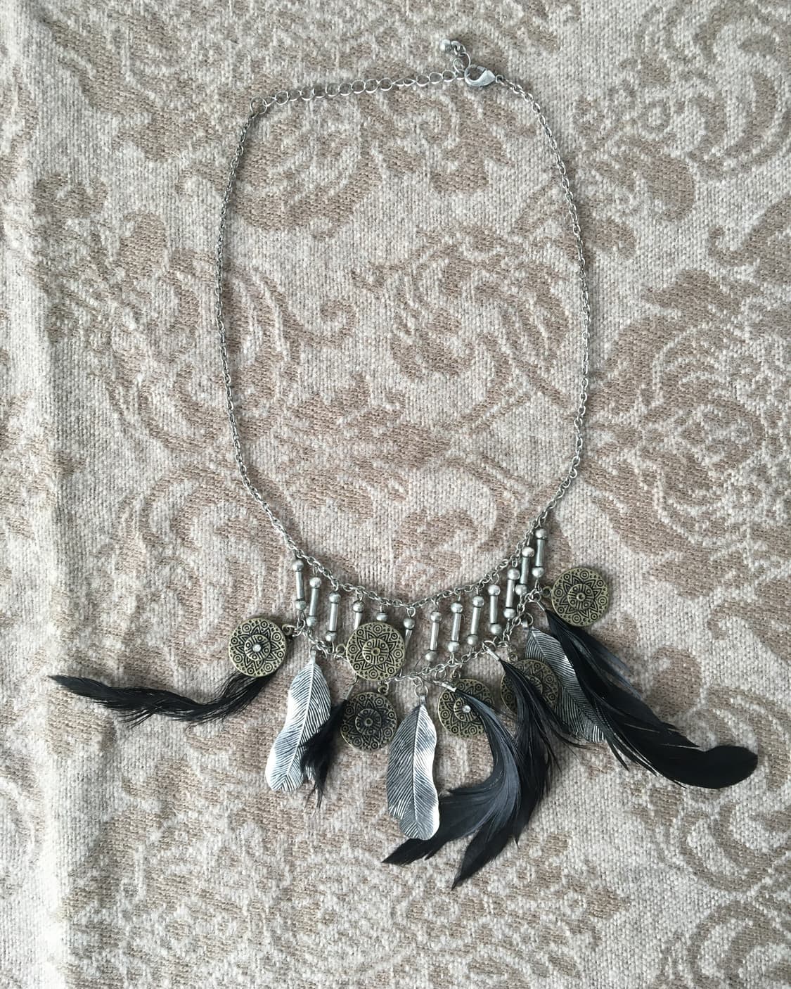 feather layer necklace 상품이미지1