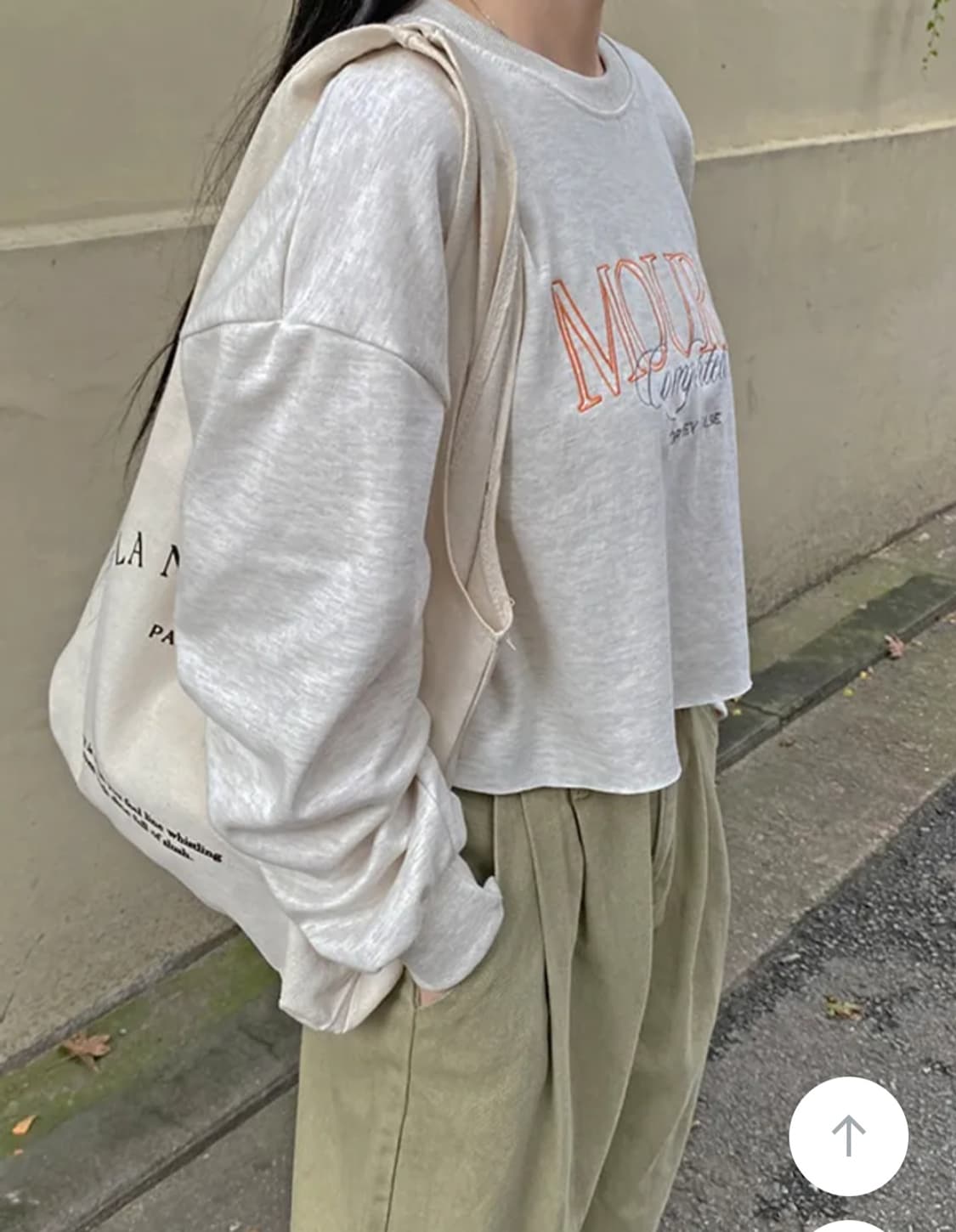 세미크롭 오버핏 맨투맨 Free  상품이미지7