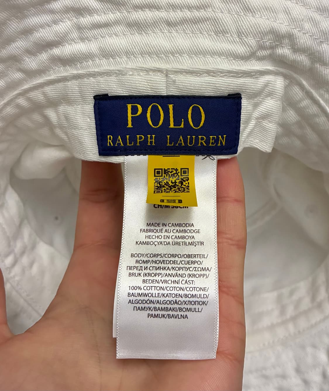 (S~M)POLO 폴로랄프로렌 화이트 버킷햇 벙거지모자 폴로모자 상품이미지7