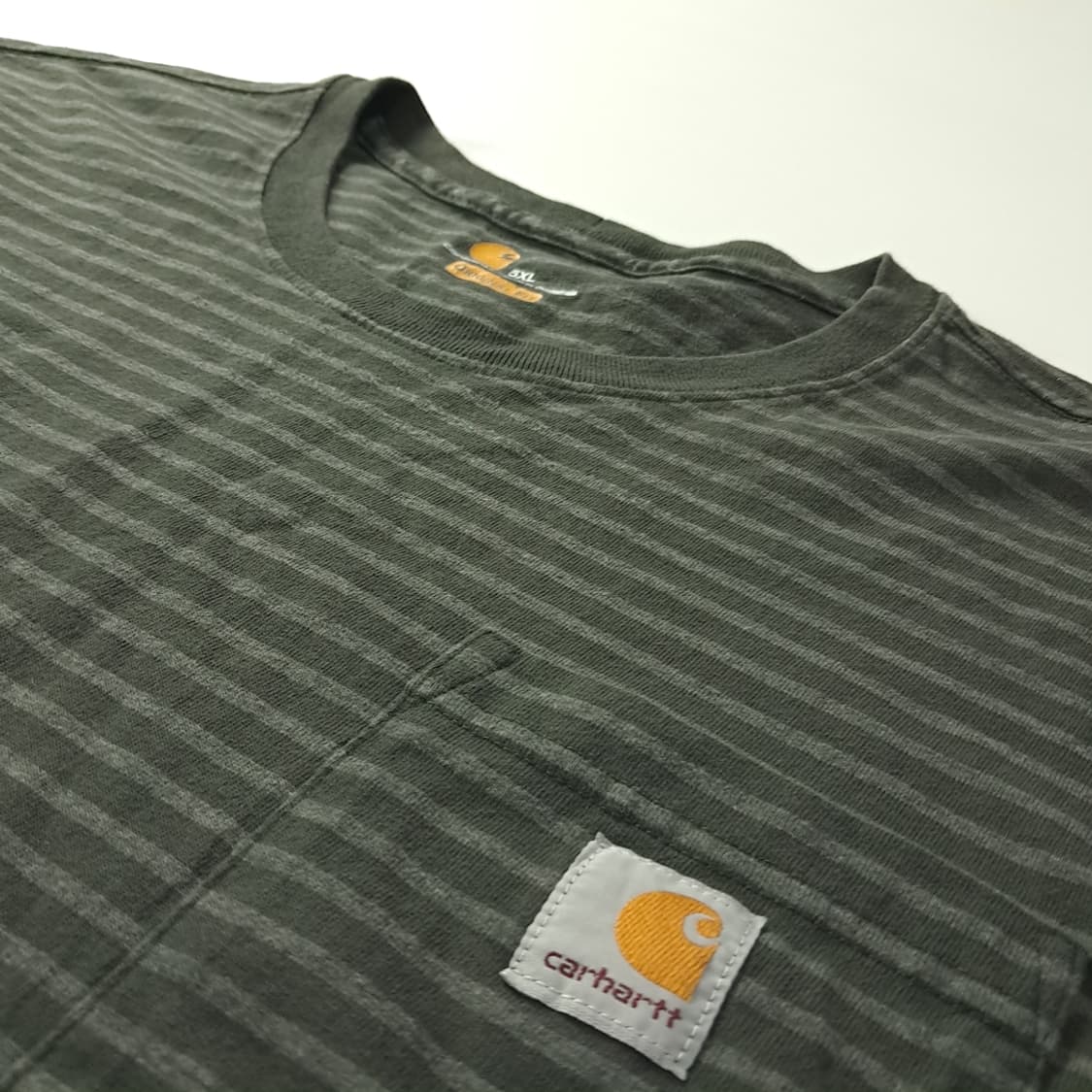 CK371 5XL 칼하트 K87 포켓스트라이프 반팔 티셔츠 상품이미지4