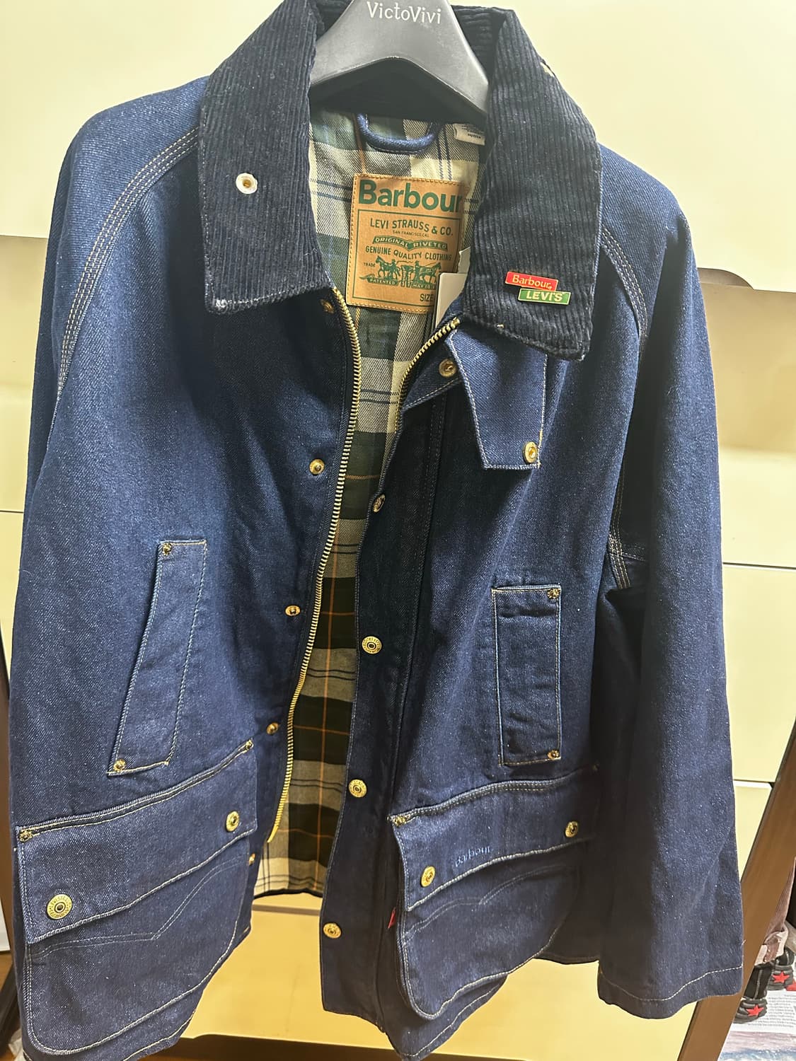 바버x리바이스 데님 비데일 지켓 M 상품이미지1