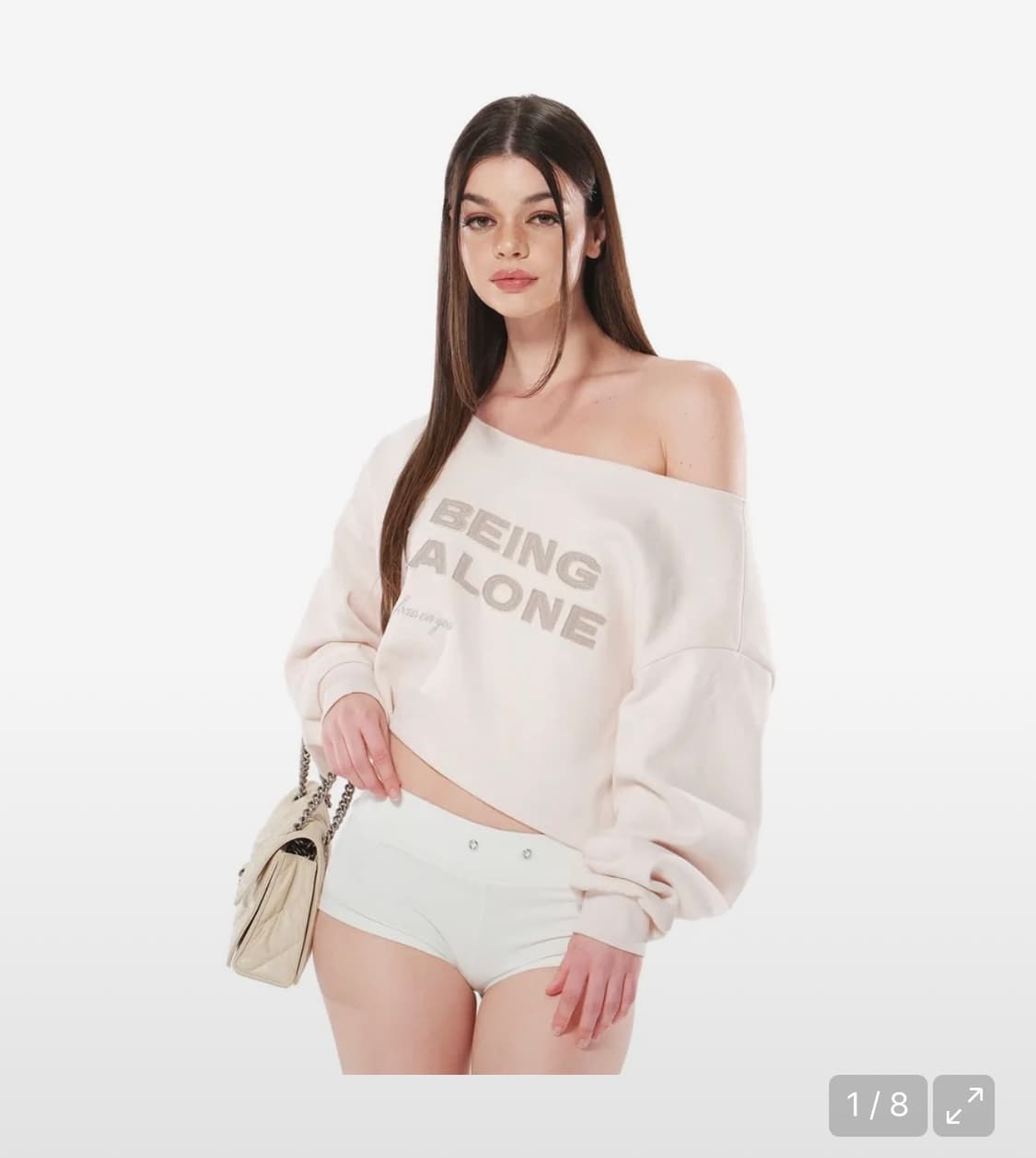 로페즈 블러쉬 클라우드 오프숄더 맨투맨 상품이미지2