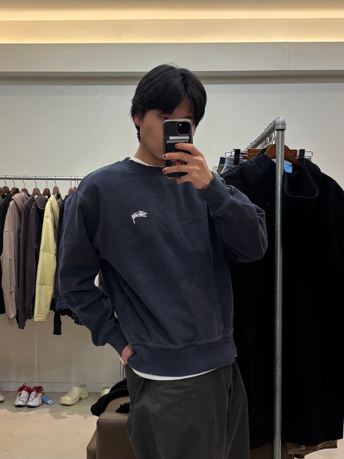 스투시 베이직 로고 자수 맨투맨 상품이미지9