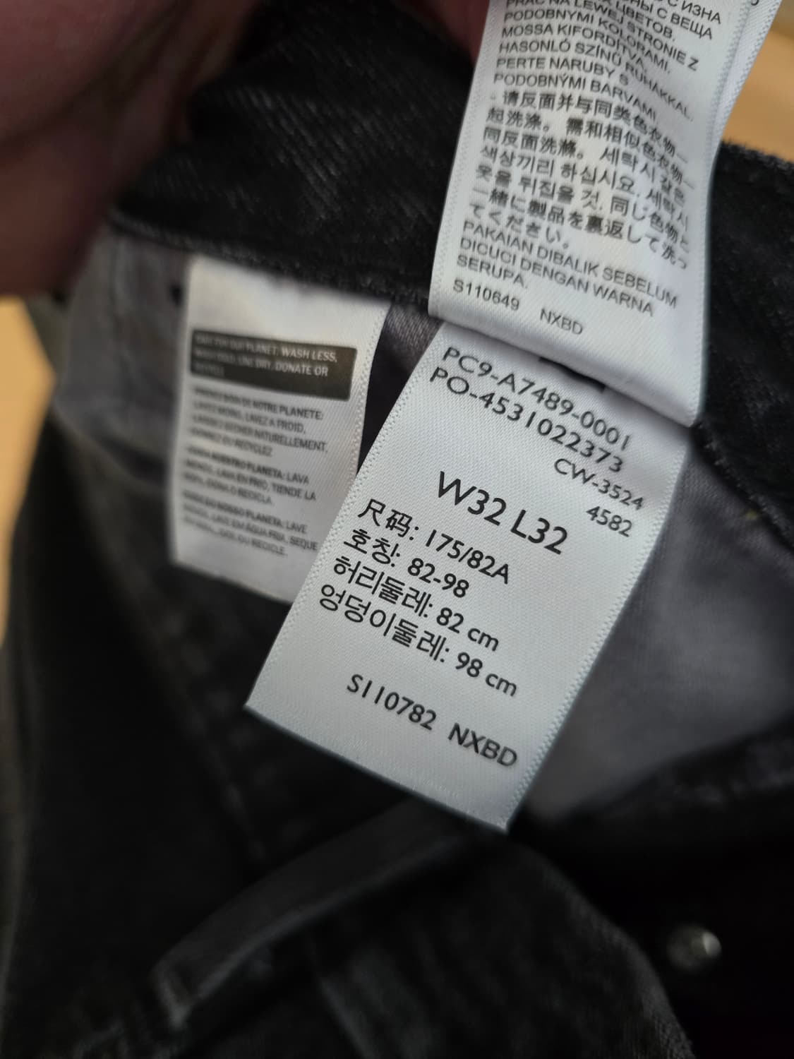 리바이스 실버탭 배기 카펜터 진 블랙 32 상품이미지3