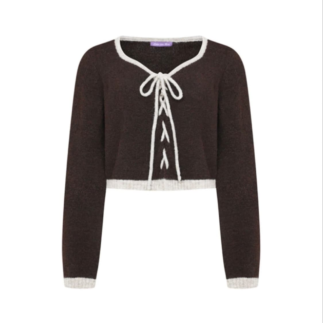 (새상품) 레터프롬문 튤립 라인 아일렛 울 가디건 상품이미지1