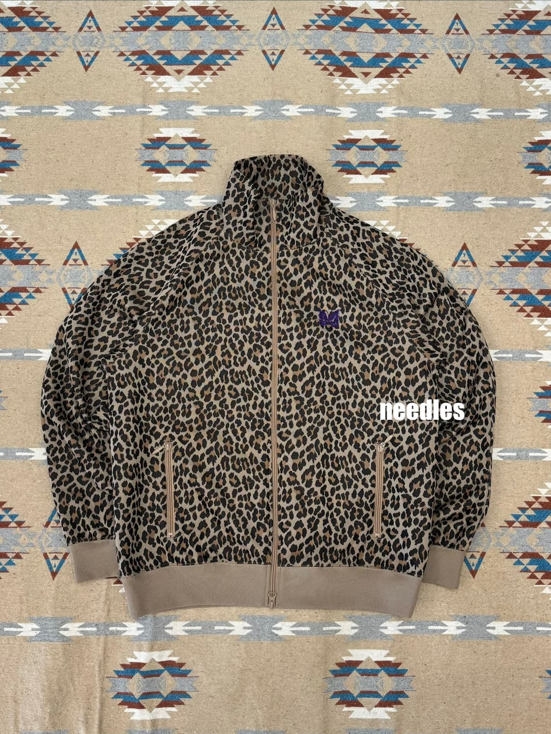 [L] 니들스 자카드 레오파드 트랙 자켓  상품이미지1