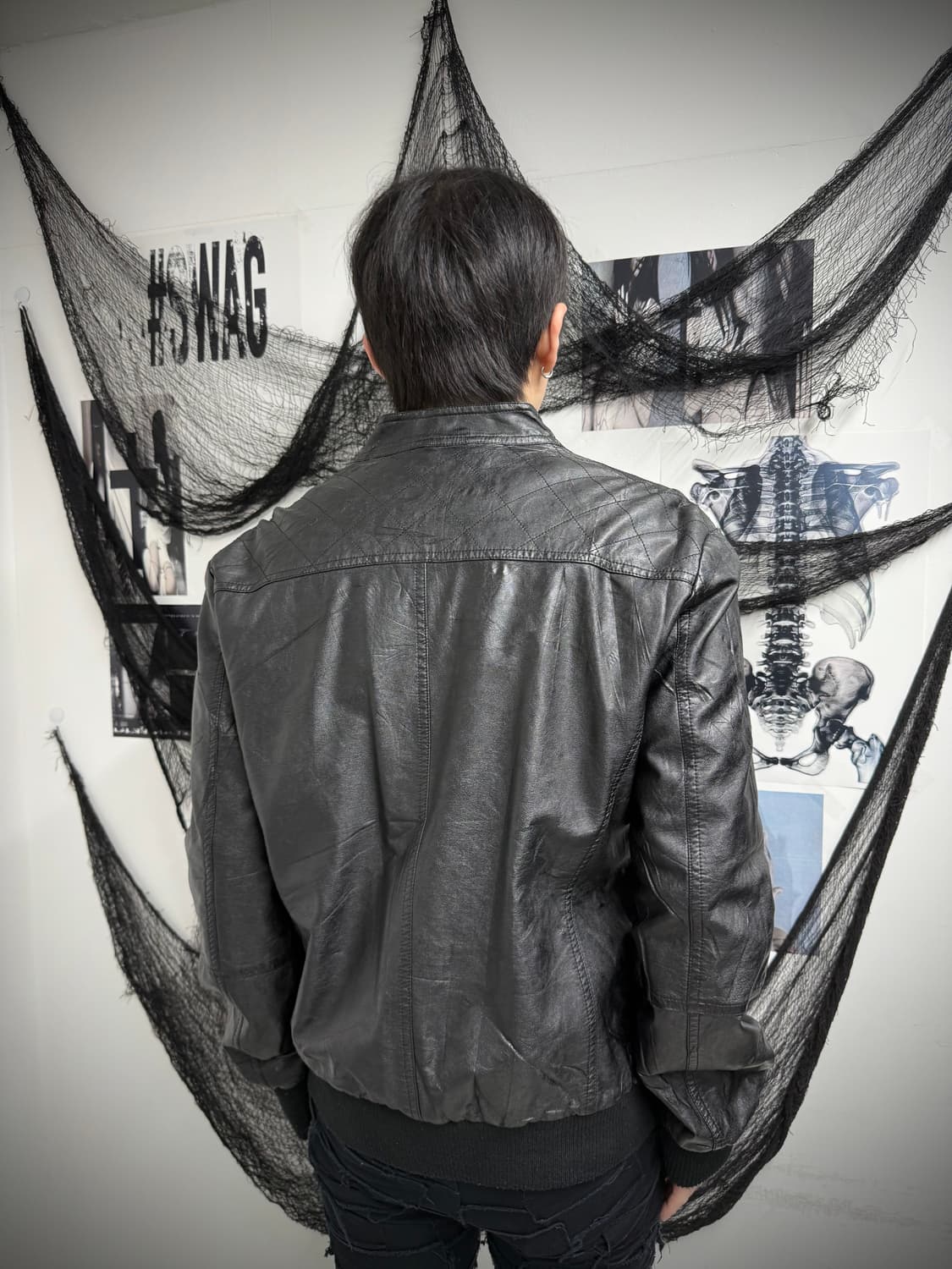 Zipper detailed buckle leather jacket 상품이미지6