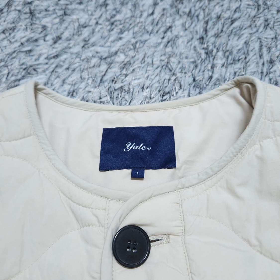 예일yale) L 남자 웜업 퀄팅자켓 아이보리 / 왕눈이샵 상품이미지8