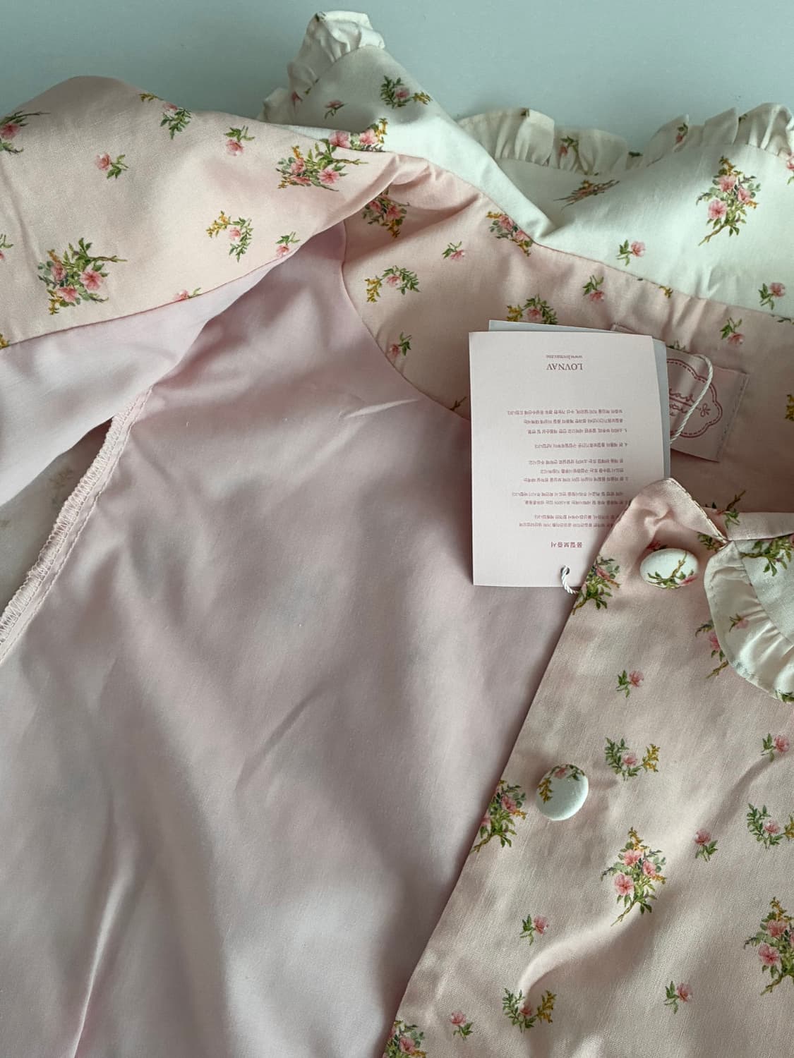 F) 새상품 로브네브 플라워 패턴 블라우스 핑크 상품이미지7