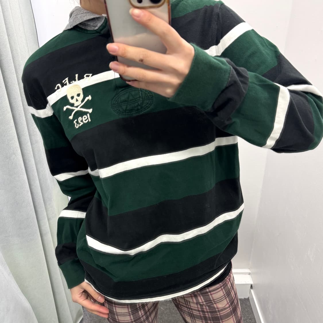 폴로 그린 해골 럭비후드티셔츠  상품이미지4