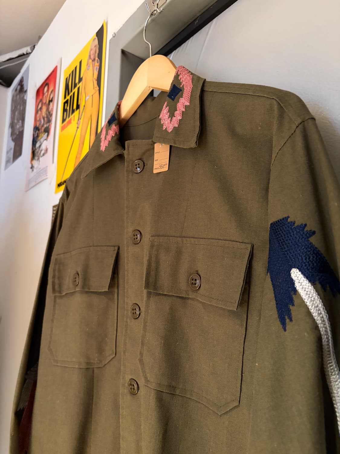 자수 워크 셔츠자켓 상품이미지4