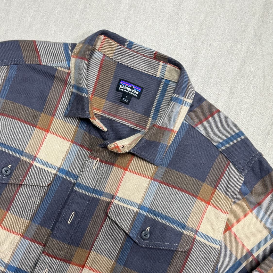 파타고니아 브라운 플란넬 체크셔츠 L 상품이미지2