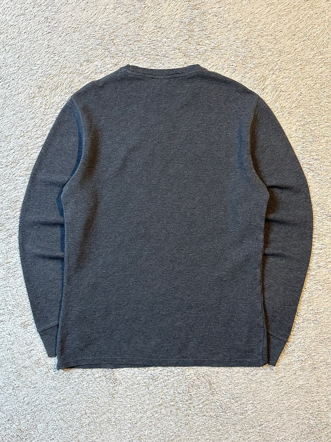 폴로 랄프로렌 POLO 와플 니트 롱슬리브 긴팔 차콜 상품이미지3