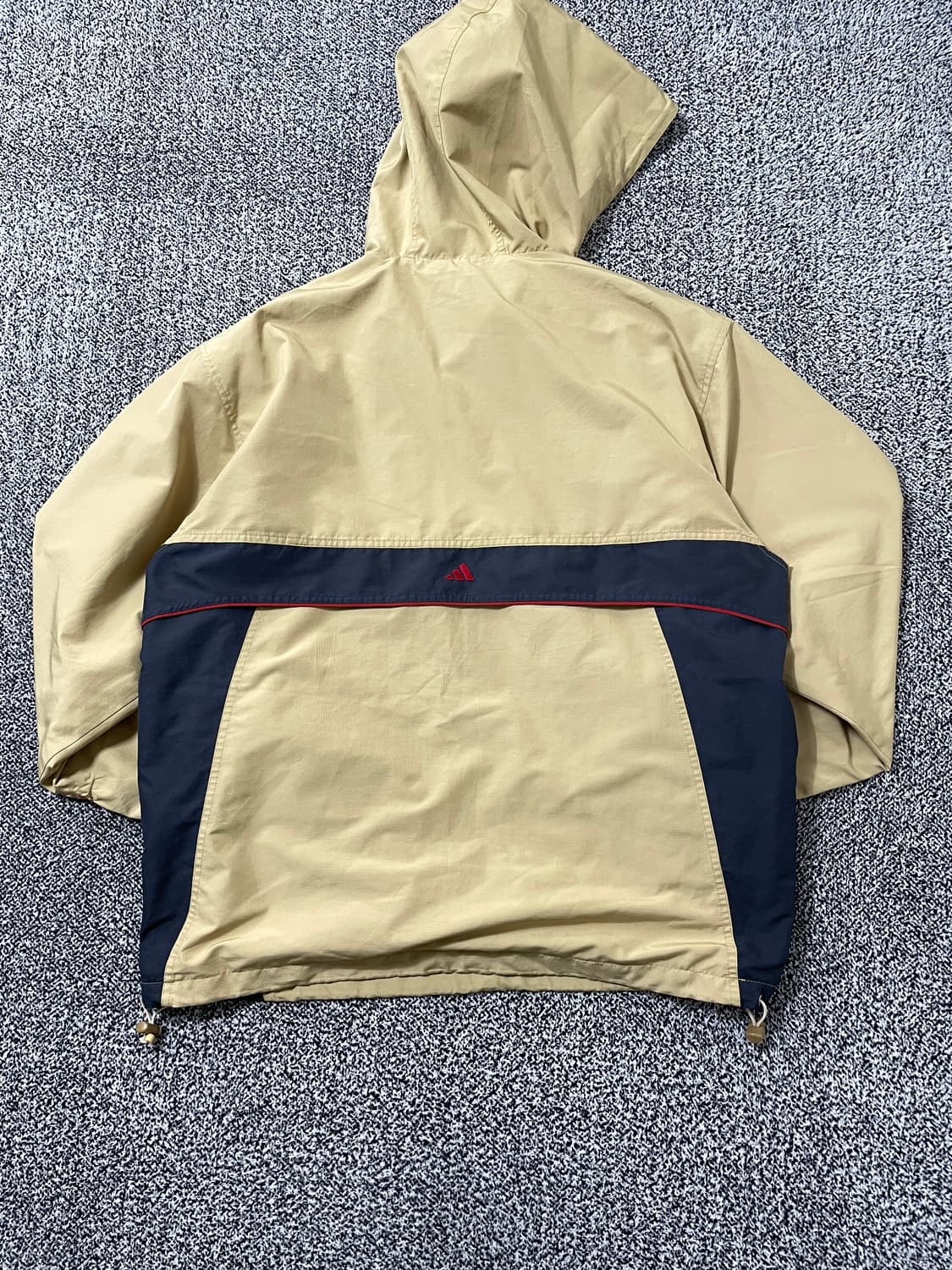 빈티지9. 아디다스 올드스쿨 바람막이 아노락 하프집업 점퍼 옐로우베이지 상품이미지3