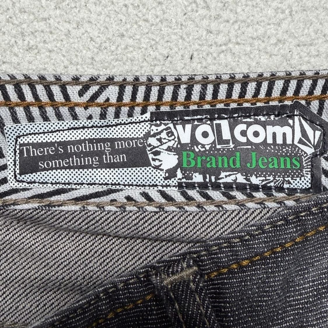 볼컴 스트레이트핏 워싱 데님팬츠 블랙 36 상품이미지3