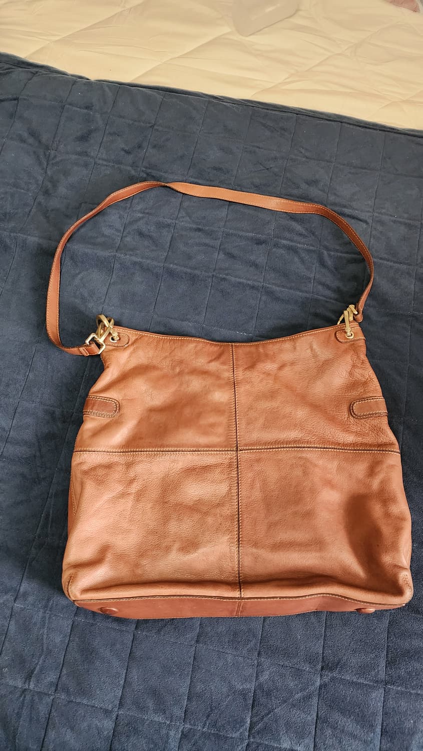 Liz Claiborne 브라운 가죽 빅숄더백 상품이미지2