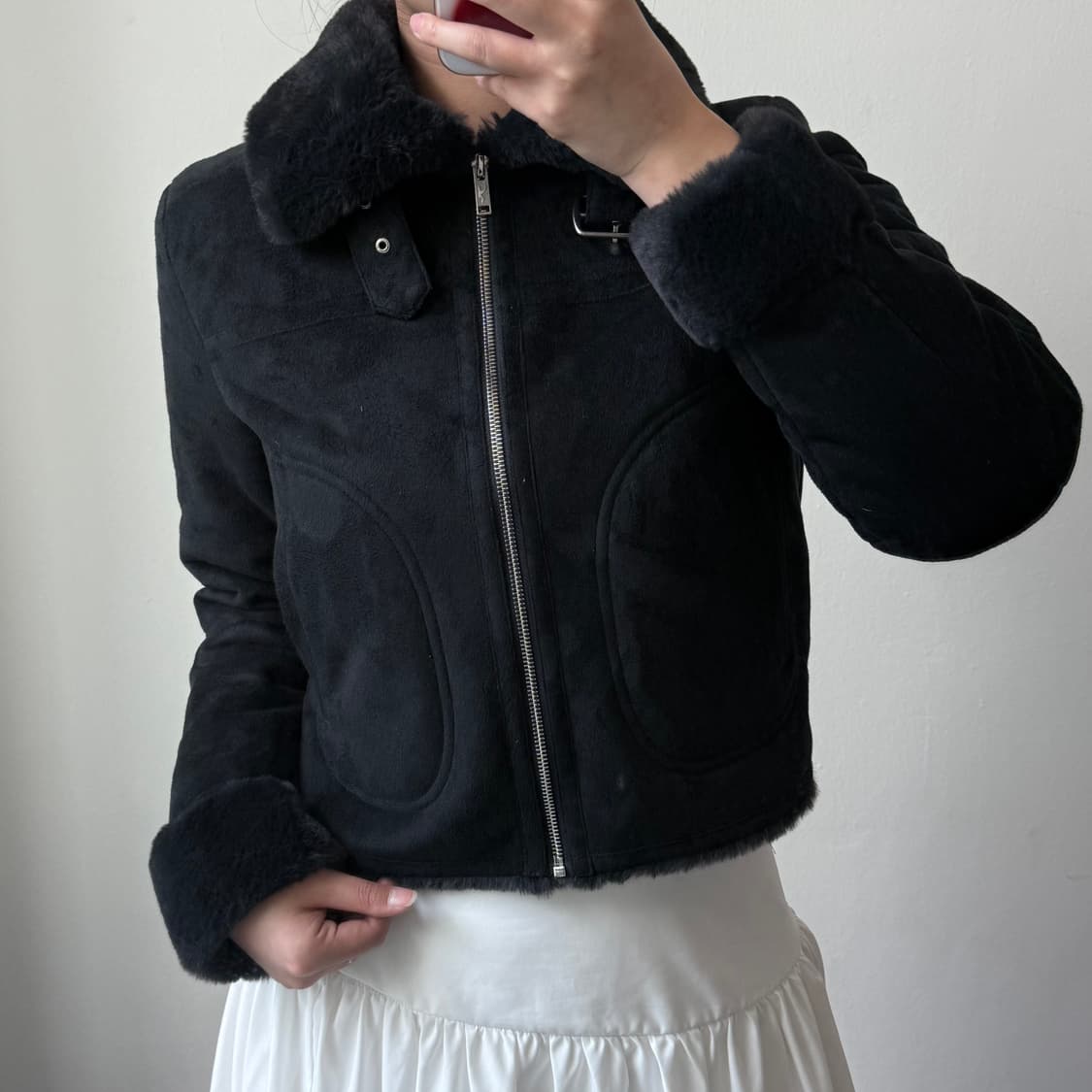 [핏예쁨/S] 홀리스터 스웨이드 무스탕 자켓 상품이미지2