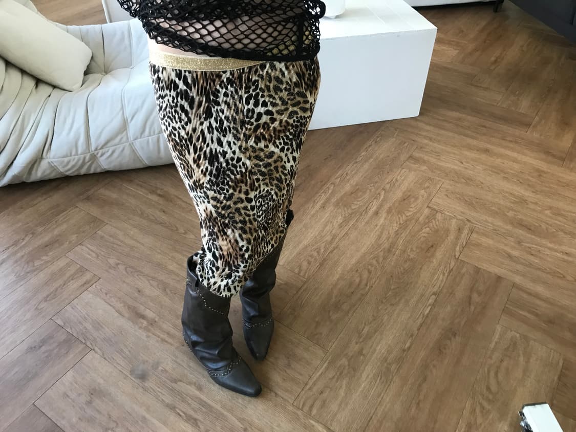 vintage leopard pattern skirt 상품이미지2