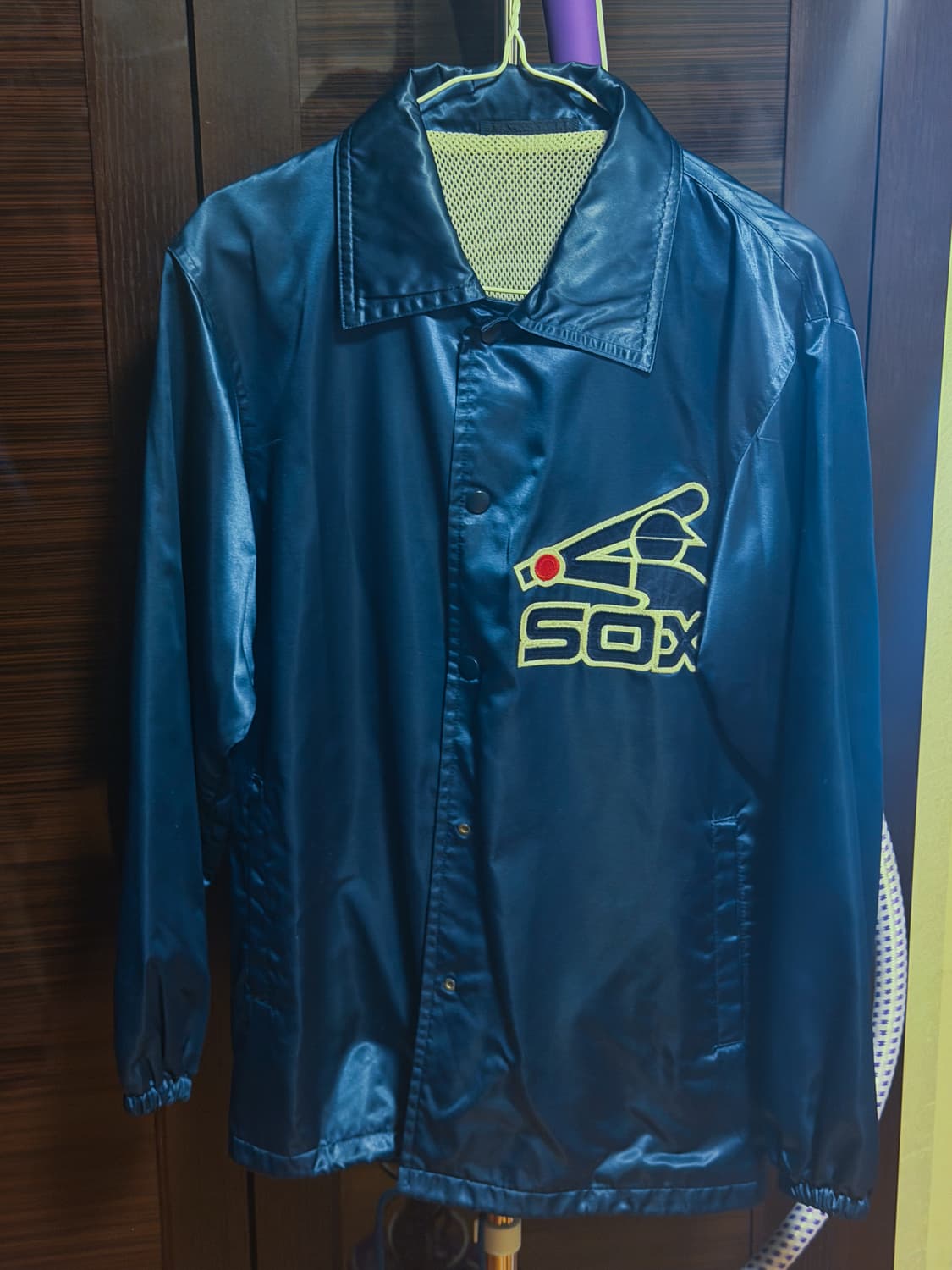 [남녀공용free]미즈노 나일론 빈티지 점퍼 네이비 상품이미지1