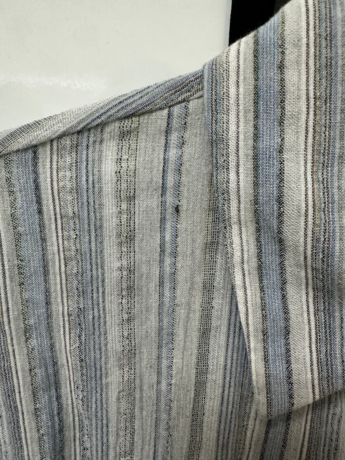 stripe linen overfit shirt (blue) 상품이미지4