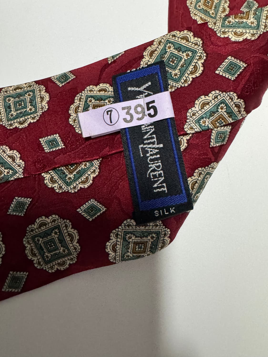 정품 입생로랑 YSL 핸드 메이드 실크 넥타이 상품이미지3