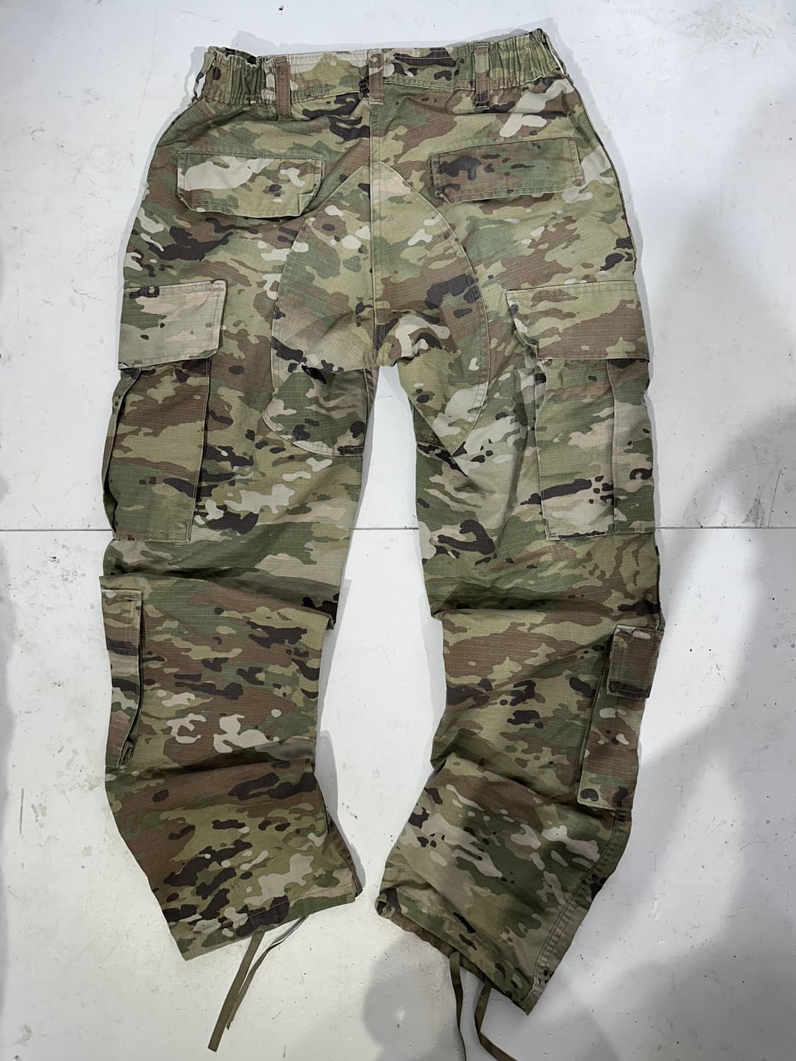 빈티지 카키 밀리터리 카모 미군 군복 와이드 카고 팬츠  상품이미지5