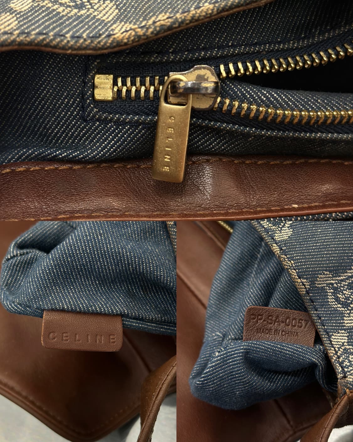 셀린느 빈티지 데님 마카담 버클 숄더백  상품이미지8