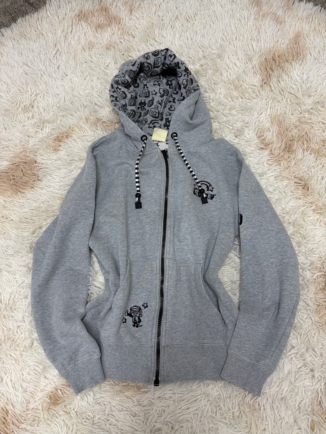 키치갸루 스트라이프 너드 후드 후집 후드집업 상품이미지7