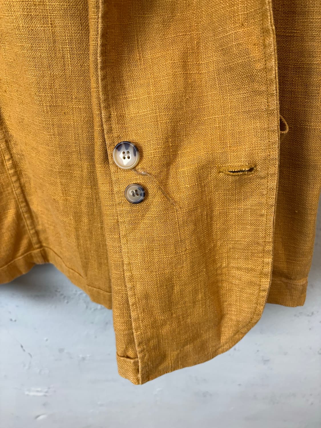 맥호프 90s 머스타드 린넨 셔츠 자켓 상품이미지6