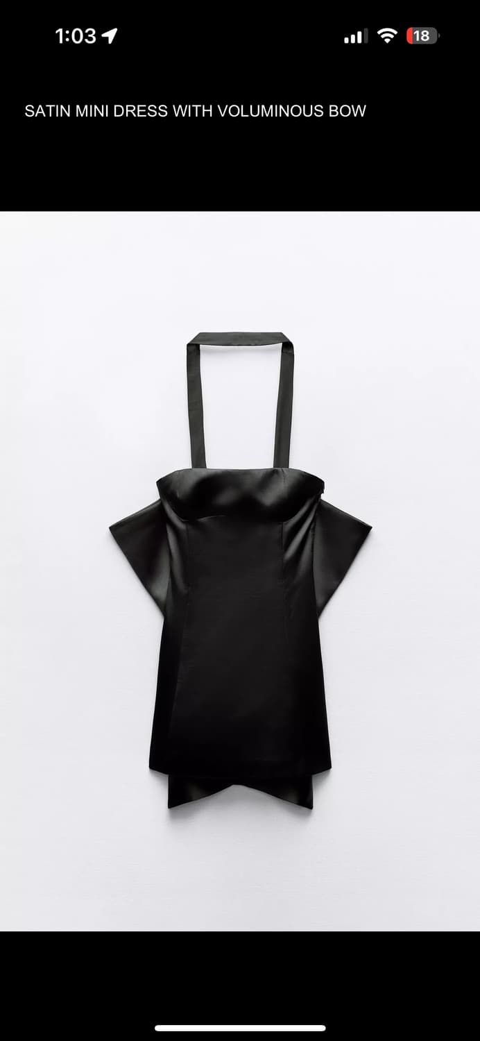 Zara 자라 새틴 미니드레스 블랙 새제품 상품이미지3