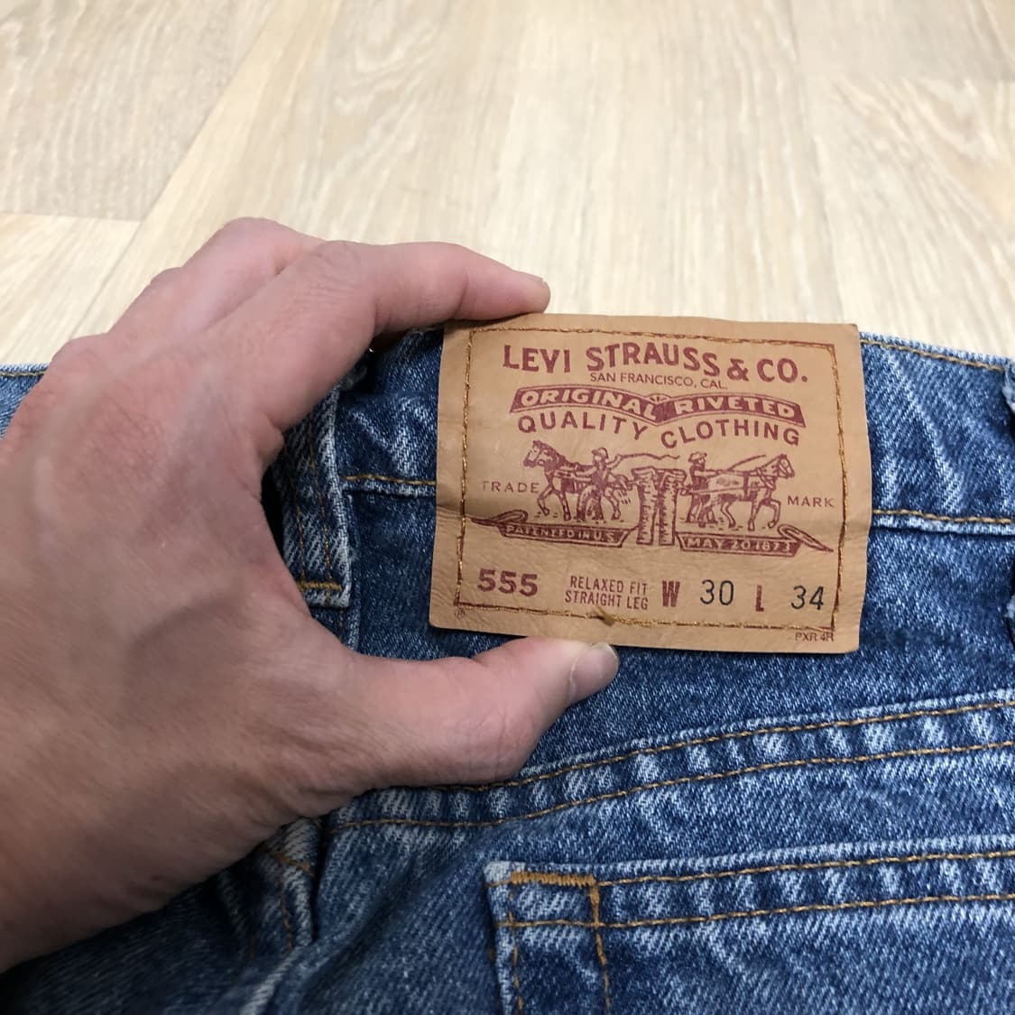 (29) 90's 리바이스 Levi's 미국제 555 릴렉스 스트레이트진 상품이미지7