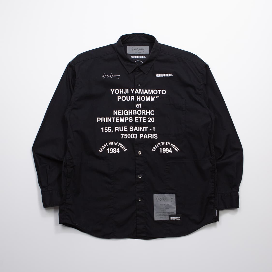 24FW 요지 야마모토 x 네이버후드 프린트 셔츠 상품이미지2