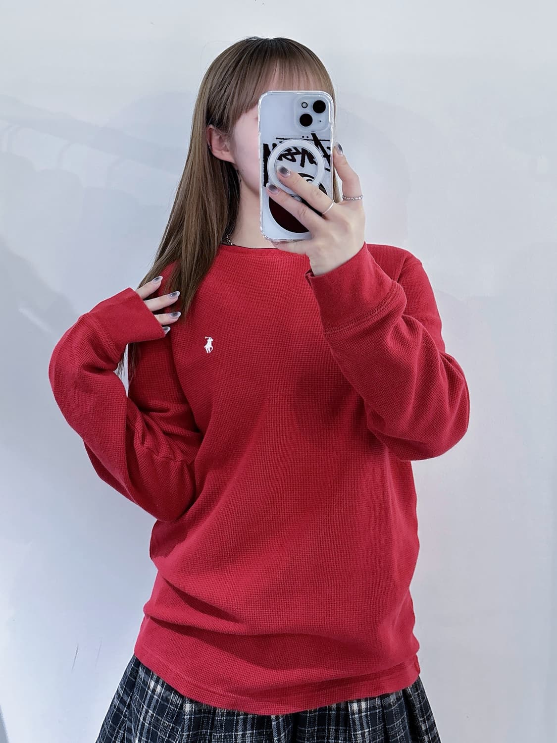 폴로랄프로렌 레드 니트 슬리브 상품이미지1