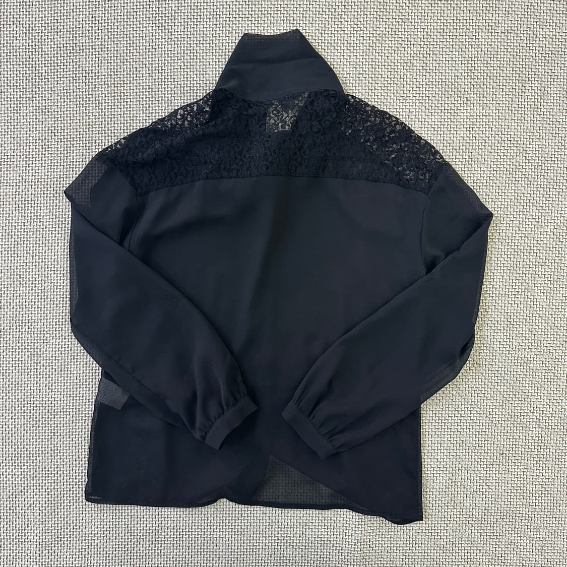 L 새상품 미쏘 레이스 블랙 블라우스 0424D 상품이미지4