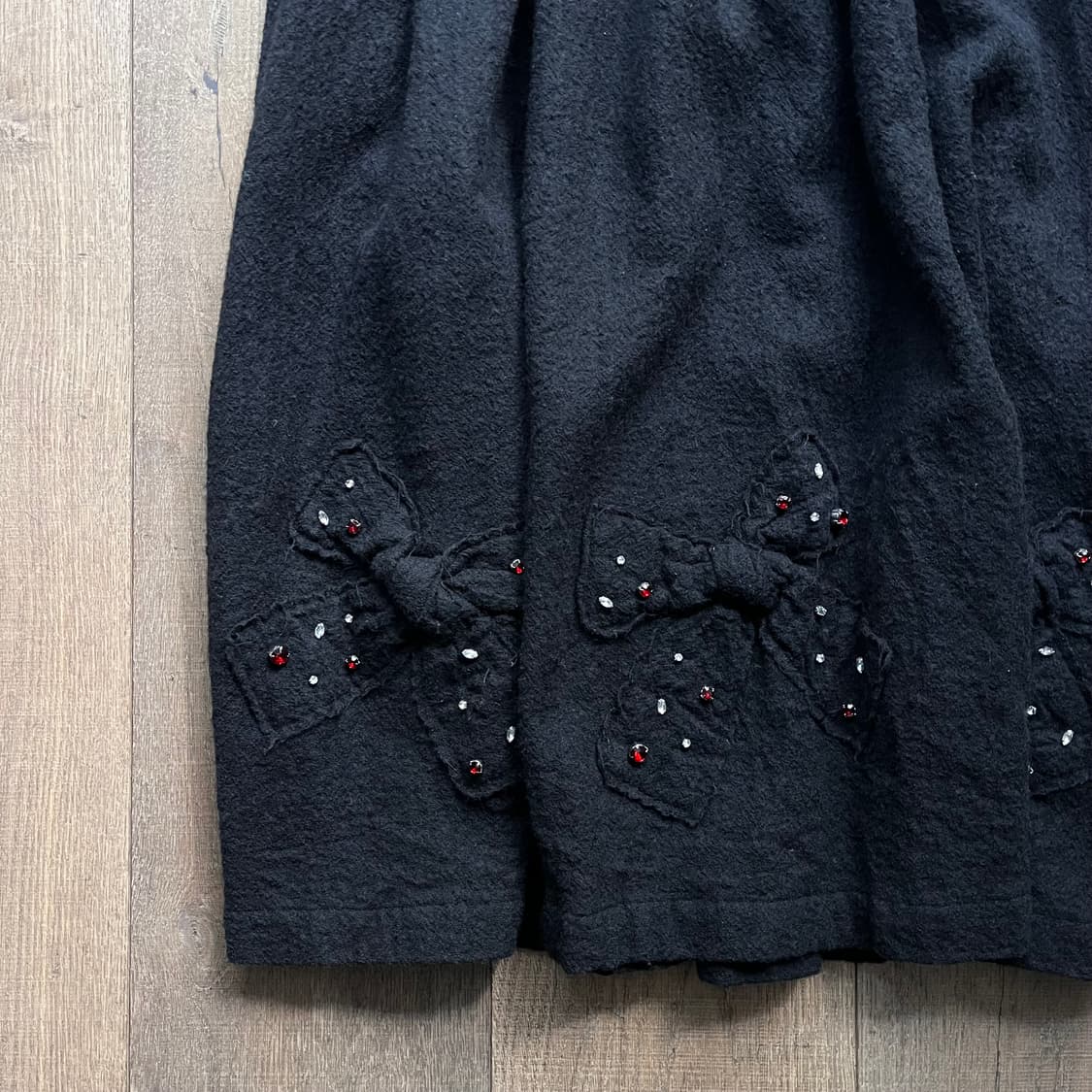 Fulling Wool Ribbon Cubic Skirt 상품이미지5