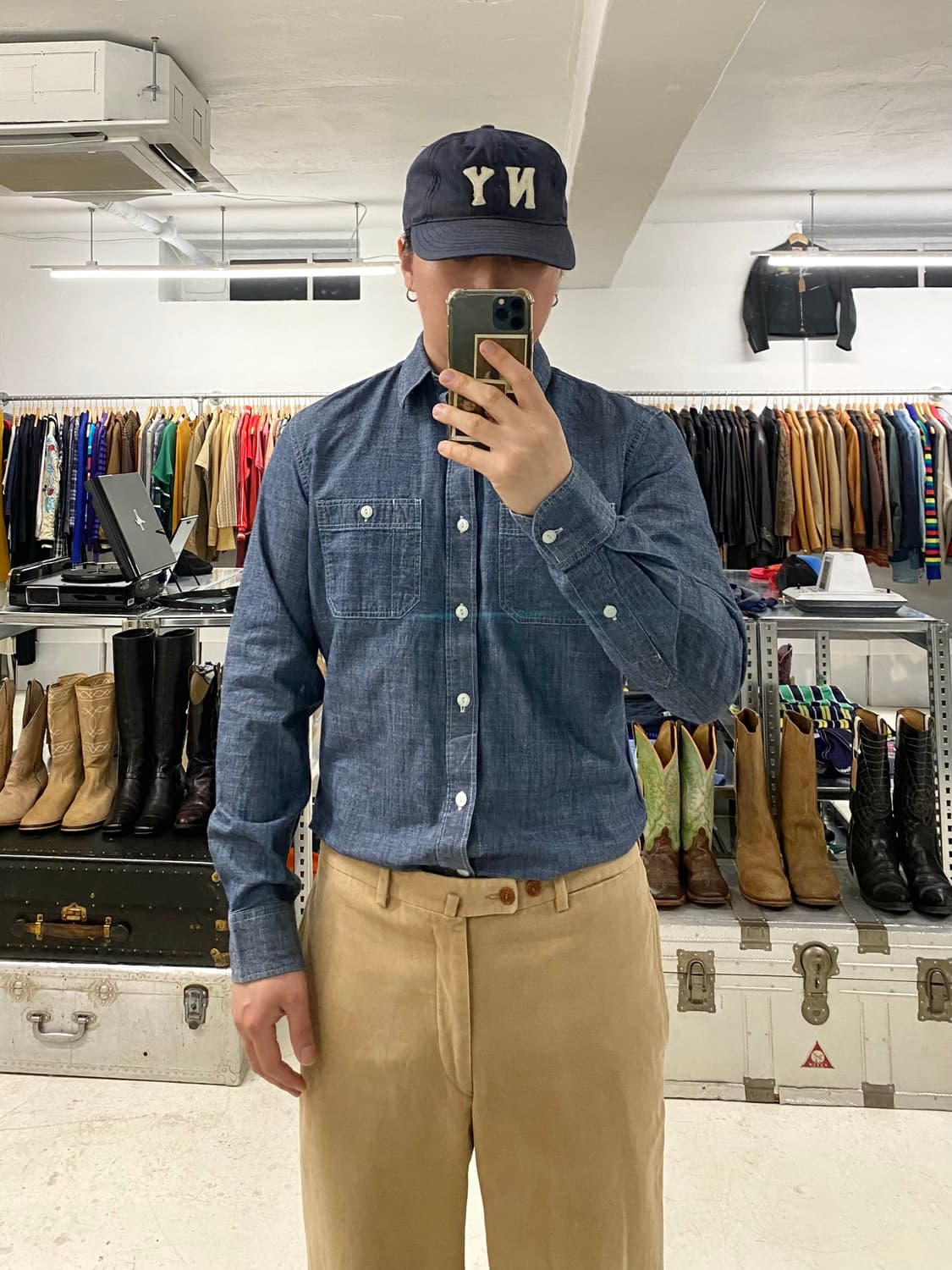 OLD NAVY chambray shirt 상품이미지1