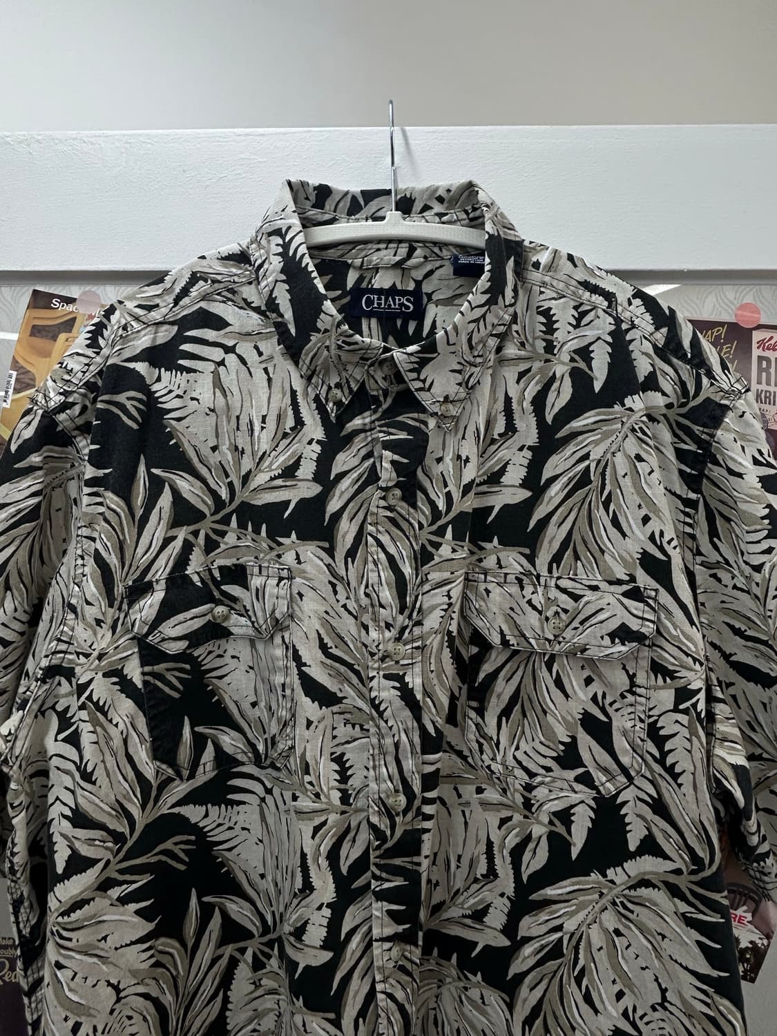 [XL] 챕스 리프 패턴 반팔셔츠  Tropical Leaf Shirt 상품이미지3