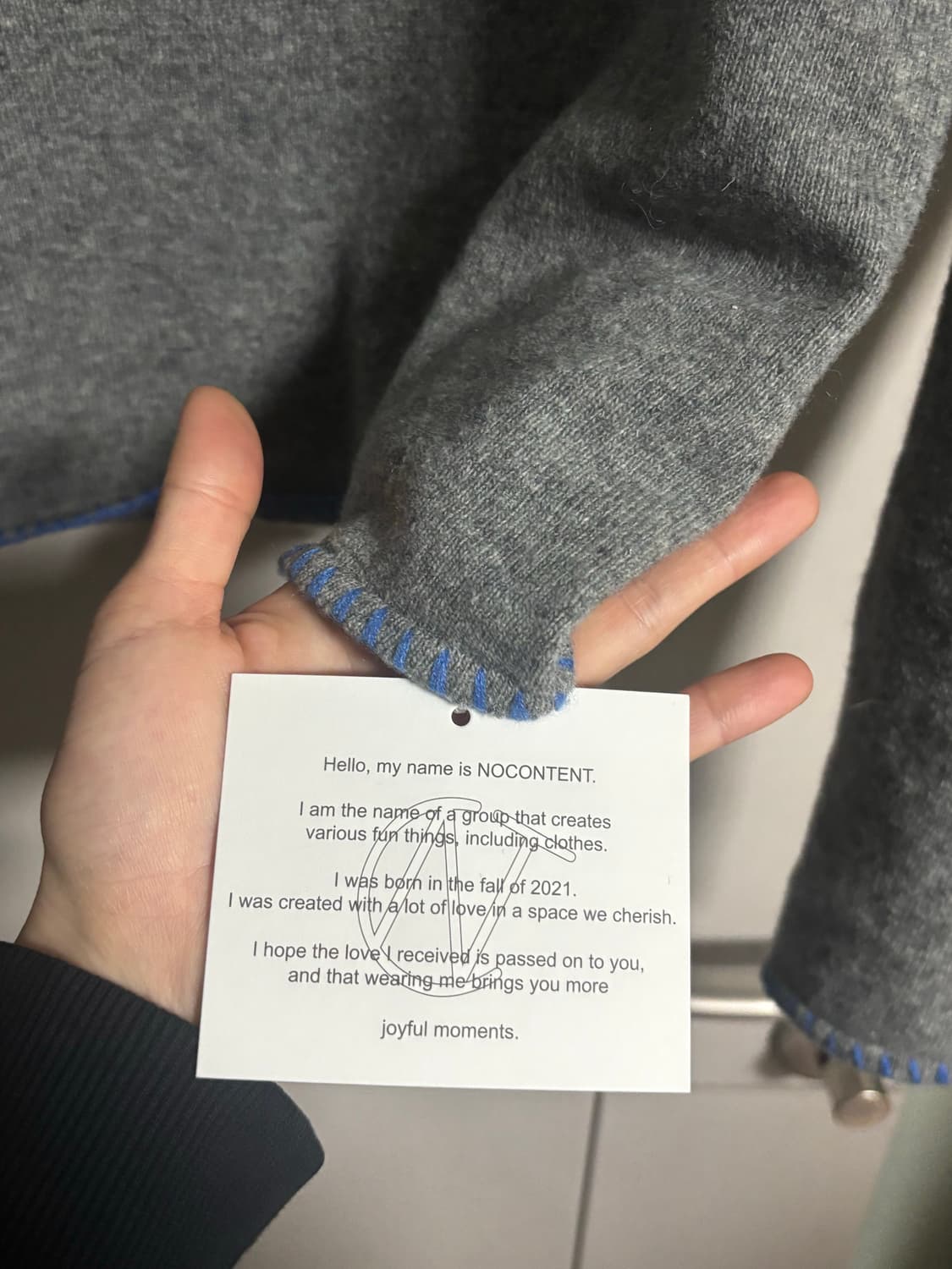 노컨텐츠 266. 스티치 니트 _ 그레이 상품이미지5