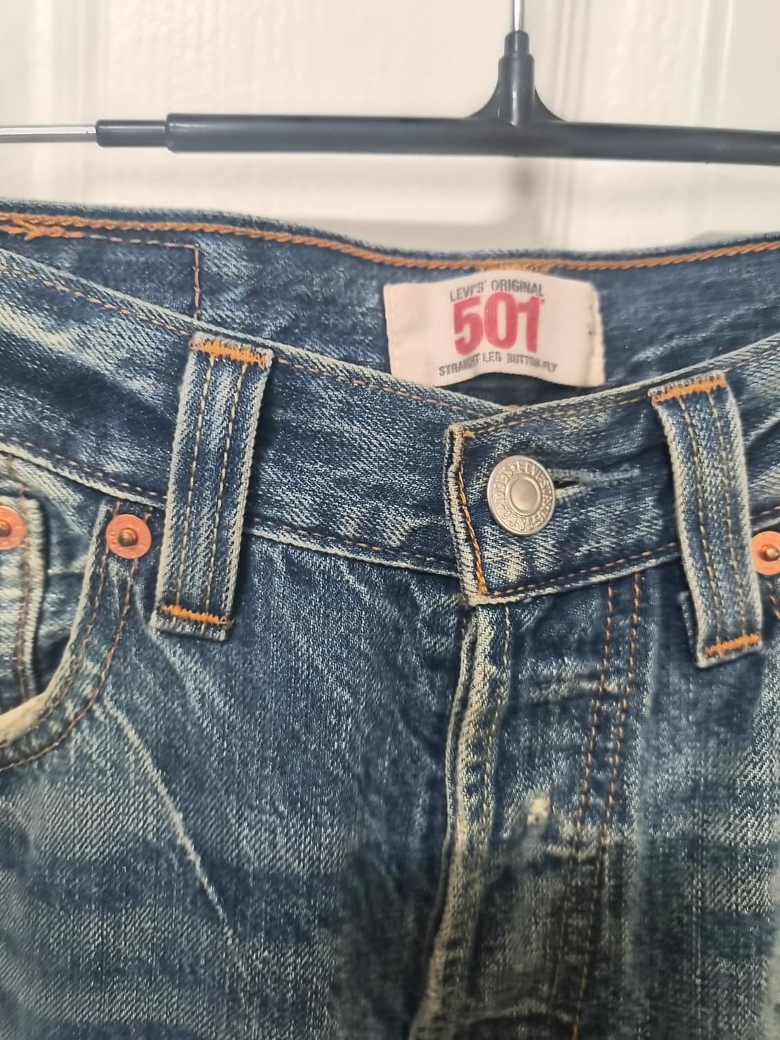 리바이스 501 데미지 워싱 청바지 상품이미지2